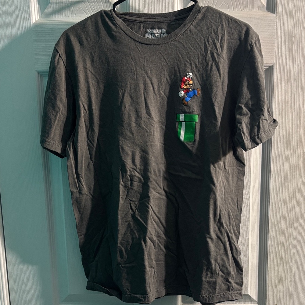 Nintendo Black Tee with Mario Design